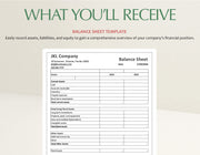 Free Balance Sheet Template