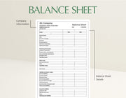 Free Balance Sheet Template