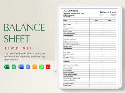 Free Balance Sheet Template