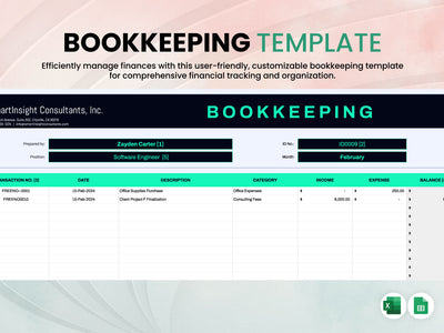 Free Bookkeeping Template
