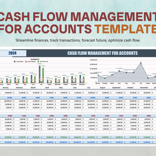 Cash Flow Management for Accounts Template