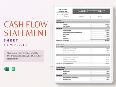Cash Flow Statement Template
