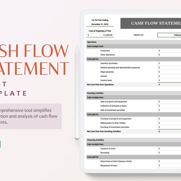 Cash Flow Statement Template