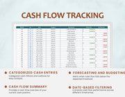 Cash Flow Tracking Excel Template