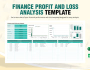 Finance Profit and Loss Analysis Template