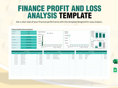 Finance Profit and Loss Analysis Template