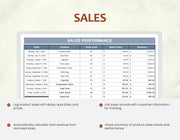 Product Database Excel Template
