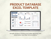 Product Database Excel Template