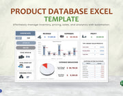 Product Database Excel Template