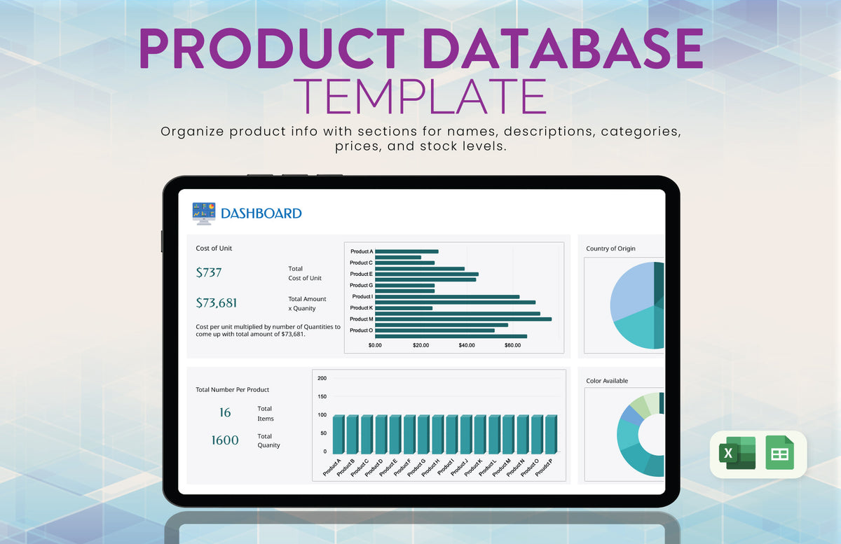 Product Database Template