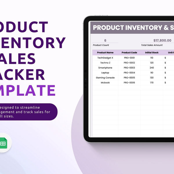 Product Inventory & Sales Tracker Template