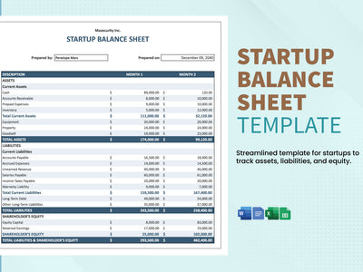 Startup Balance Sheet Template