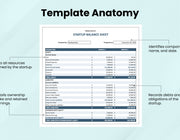 Startup Balance Sheet Template