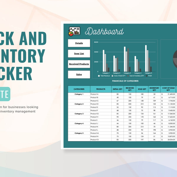 Stock and Inventory Tracker Template